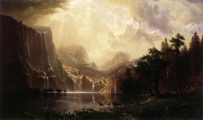 Albert Bierstadt Among the Sierra Nevada Mountains Germany oil painting art